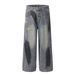 Unisex High Street Vibe Ripped Jeans Retro Washed Loose Straight Leg Wide Leg Pants_viptrois.com
