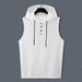Men's Clothing Summer Vest Hooded Casual Sleeveless T Shirt_viptrois.com