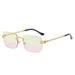 VOOTHOST New Rimless Rectangle Vintage Metal Sunglasses Fashion Frameless Tinted Glasses Shades For Women Men VB051_viptrois.com