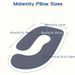 62-Inch U-Shape Pregnancy Maternity Pillow For Full Body Support – Lightweight & Medium Soft, Ergonomic Design For Enhanced Sleep & Comfort_viptrois.com