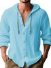 Men's Clothing Distribution Of Men's Casual Long Sleeved Shirts, Cotton And Linen T Shirts, Hooded Fashionable And Versatile Loose Beach Sweatshirts_viptrois.com