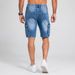 Men's Tight Stretch Denim Shorts Summer Trendy Versatile Workwear Cross Border Five Point Pants Hot Selling Exclusive Clothing_viptrois.com