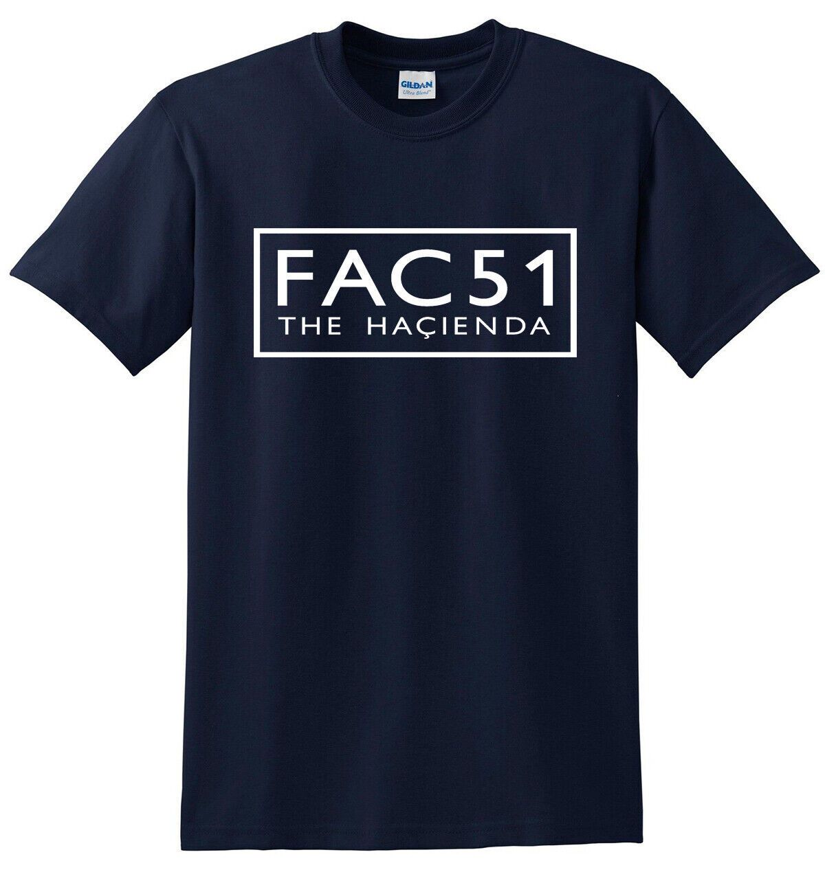 FAC 51 100% Cotton T-shirt Mens Tees Top RAVE HACIENDA FACTORY RECORDS DANCE MUSIC JOY HAPPY MONDAYS ROSE_viptrois.com