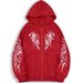 Men's Zip-Up Hoodie With Print - Trendy Unisex Pullover For Casual & Sports Wear - Lightweight Fleece Lining - S-XXXL_viptrois.com