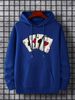 Men's Autumn And Winter Casual Fashion Loose Hooded Sweatshirt Playing Card Ace Graphic Print Warm Long Sleeved Pullover_viptrois.com