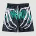 Elastic Waist Jogging Shorts Swim Trunks Board Shorts Summer New Beach Shorts With Hand 3D Print Y2k Shorts For Men_viptrois.com