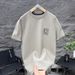 2025 Summer New Men's Short-sleeved Back Letter Printing Round Neck Trendy Half-sleeved Slim-fitting Casual Handsome T-shirt_viptrois.com