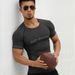 Men's Clothing Clothes Men's Tights Short Sleeved T Shirts Slim Basketball Running Sports Training Elastic Breathable Quick Drying Clothes Thin_viptrois.com