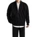 Men’s Slim-Fit Zip-Up Cardigan – European Size Business Casual Coat (Black/Grey/Apricot)_viptrois.com
