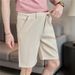 plus Size Men's Stretch Elastic Waist Shorts Casual Five Point Dress Pants for Live Stream Selection Douyin_viptrois.com