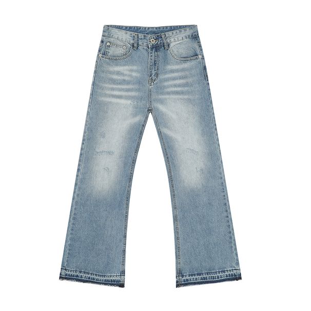 Men's Clothing Basic Simple Washed Flared Jeans Casual_viptrois.com