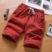 Men's Clothing Men's Pants Summer Cotton And Linen Casual Shorts Youth Foreign Trade Southeast Asia Men's All Match Running Sports Shorts_viptrois.com