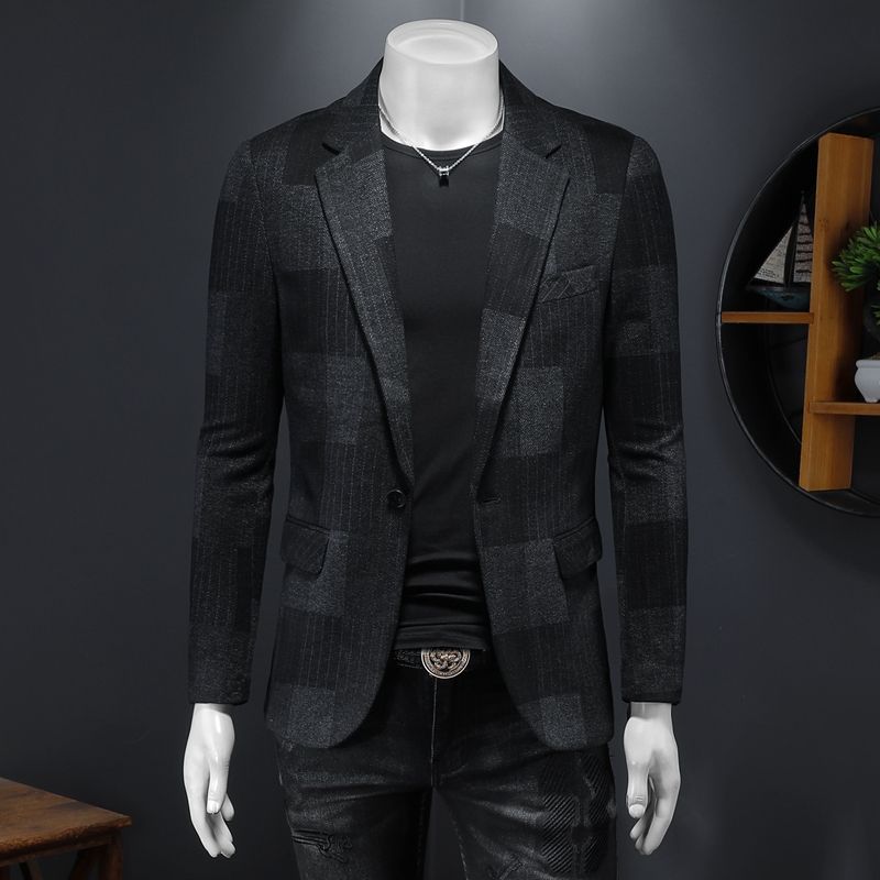 High Quality Men's Casual Regular Business Gentleman's Striped Suit Handsome Classic Wedding Bridegroom's Best Man Suit_viptrois.com