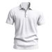65/5000 2026 Men's Summer Button-down Solid Short-Sleeved Half-Button Loose-Weave Breathable Casual Commuting Polo Shirt_viptrois.com