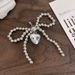 Single DIY Handmade Beaded Bow Lobster Buckle Shoe Buckle Fashionable All Match Shoe Decoration Shoelace Buckle Women_viptrois.com