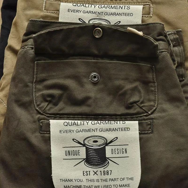 2024 American Retro Heavy-duty Workwear Pants, Men's Wear-resistant Loose Straight Leg Casual Pants_viptrois.com