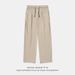 Men's Clothing Japanese Loose Silhouette Drape Casual Pants Men 25 Spring New Sweatpants Pleated Double Drawstring Design Sports Trousers_viptrois.com