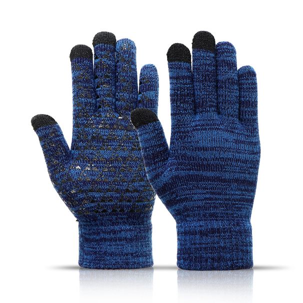 Sports Gloves Skiing Cycling Motorcycle Hiking Touch Screen Gloves Non-slip Warm Fleece Gloves Fashion Wool Touch Screen Gloves_viptrois.com