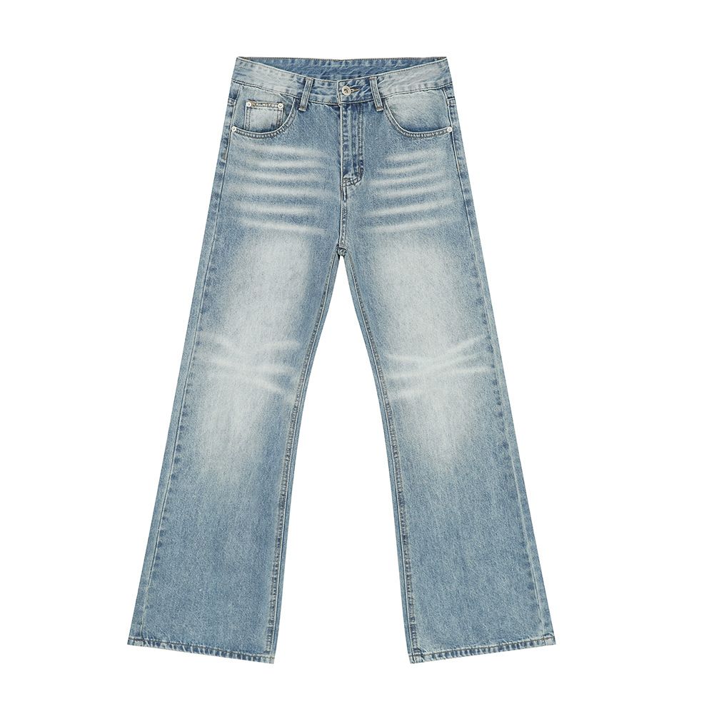 Men's Clothing Summer New Products Cleanfit Washed Light Colored Drape Jeans_viptrois.com