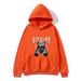 Gothic Bear Print Hooded Sweatshirt - Y2K Retro Style Fleece-Lined Unisex Pullover For Teens, Oversized Fit, Soft Polyester, Streetwear Casual_viptrois.com