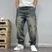 Men's Clothing High End Retro Ripped Jeans Men's Trendy Brand Personalized Scratched Patches Embroidered Slim Straight Pants Men's Spring And Autumn_viptrois.com