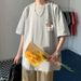 2025 Pure Cotton Summer Loose Large Size Short-sleeved T-shirt Simple Fat Person Handsome Top_viptrois.com