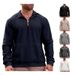 The 2025 European And American Hit Autumn And Winter Men's Suede Sweatshirt With Checkered Jacquard Zipper Opening Embroidery And Thickened Design_viptrois.com