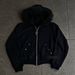 Men's Streetwear Zip-Up Hoodie With Letter Print & Rhinestone Detail - Oversized Retro Hip-Hop Pullover For Fall & Winter_viptrois.com