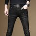 Loom High-End Light Men's Jeans 2025 New Embroidered Floral Stretch Slim Fit Casual Versatile Skinny Pants_viptrois.com