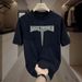 【DORAE】2026 Men's T-shirt (100% Cotton) Black (Retro Slogan Print & Abstract Geometric Print) – Retro Street Style For Everyday Casual_viptrois.com