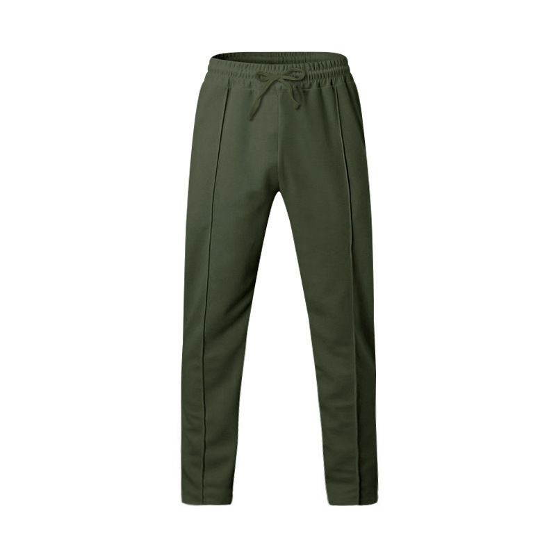 Men's Mid Waist Sports Leisure Sweatpants Spring Autumn Thin Trendy Trousers With Drawstring Loose Fit For Casual Wear_viptrois.com