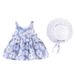 Kids’ Clothing New Summer Girls Cherry Print Bow Dress With Hat_viptrois.com