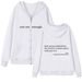 Drop Shoulder Sleeve Fleece Sweatshirt Solid Color Letter Kangaroo Pocket Drawstring Printed Unisex Hoodie_viptrois.com