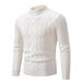 Autumn Winter Men's Half Turtleneck Slim Solid Color Fashion Sweater Top_viptrois.com