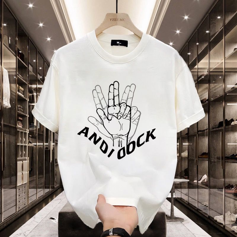 2025 summer loose men and women pullover 100% cotton short sleeve T-shirt_viptrois.com
