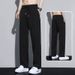 Korean Style Men's Casual Pants - Loose Fit Retro Wide Leg Trousers, Trendy Streetwear & Sporty Comfort_viptrois.com