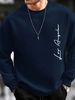 Men's Loose Casual And Fashionable Loss Angels Letter Print Round Neck Long Sleeved Sweatshirt Suitable For Autumn And Winter Wear_viptrois.com