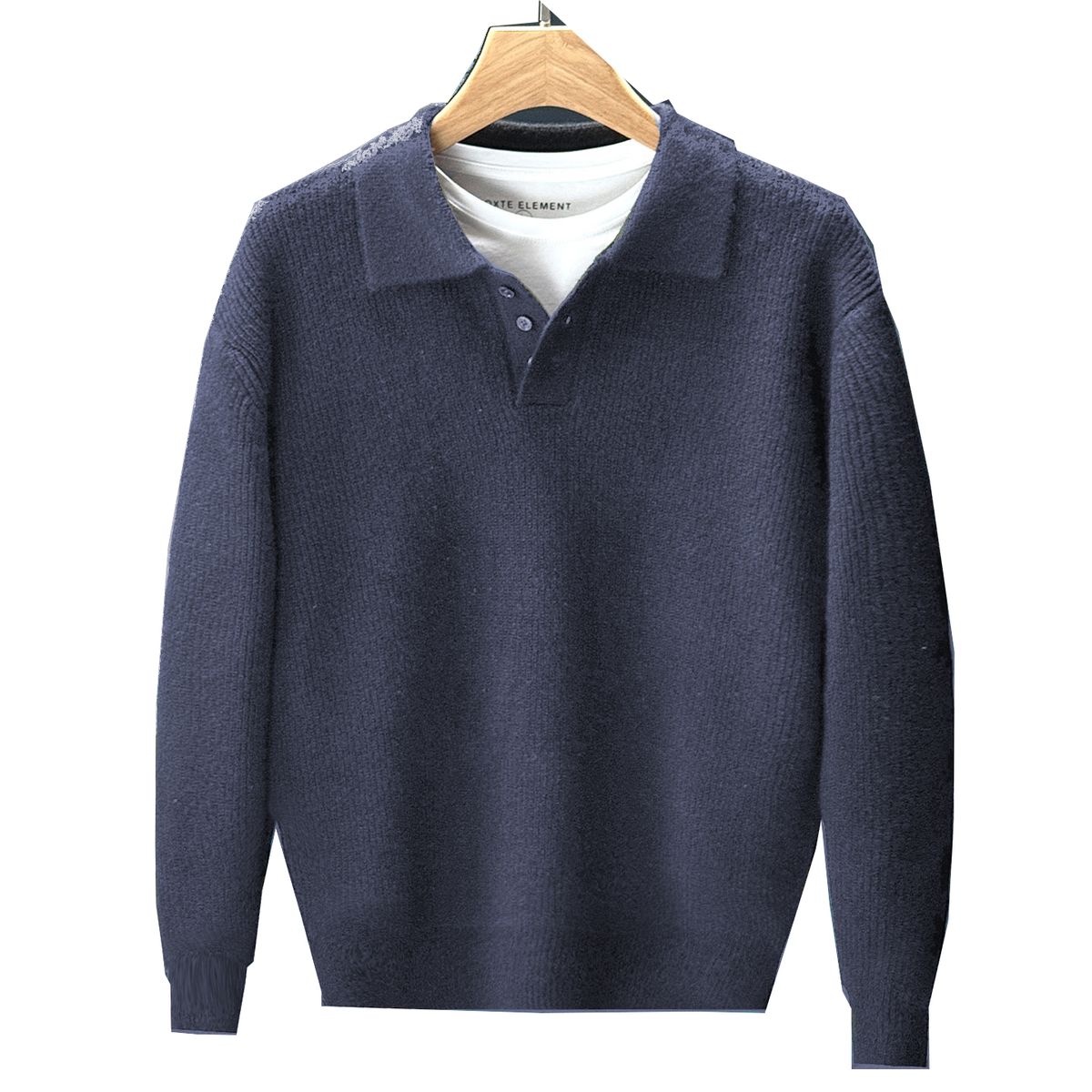 Men's Classic Polo Sweater – Slim Fit Collared Knit Top For Winter & Fall (M-3XL)_viptrois.com