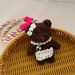 Bag Charms Cute Ugly Girl Teddy Bear Plush Bag Pendant Bag Pendant Keychain_viptrois.com