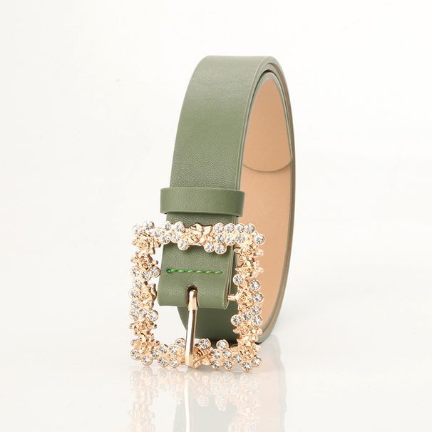 Classic Alloy Pin Buckle Women's 2022 New Decorative Pants Skirt Versatile Fashion PU Leather Belt_viptrois.com