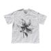 Heavyweight Pure Cotton Oversized T-Shirt Floral And Letter Print Loose Short Sleeved Y2K Men's Couples Top_viptrois.com