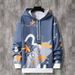 Teen Hooded Sweater Men's And Women's Spring And Autumn Loose Casual Cartoon Graffiti Ins Top Jacket_viptrois.com