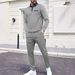 Men's Waffle-Knit Casual Set - Breathable Long-Sleeve Shirt & Relaxed Pants (4 Colors, S-XXXL) | Versatile Office-to-Outdoor Wear_viptrois.com