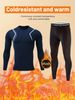 Men's Fleece-Lined Thermal Workout Set – Winter Running & Skiing Base Layer (Top + Pants) | Moisture-Wicking In Black/Grey/Navy (XS-XXL)_viptrois.com