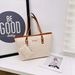 Women's Bags Commuting Large Capacity Straw Bag For Women Mother And Child 2 Piece Set Contrast Color Underarm Bag_viptrois.com