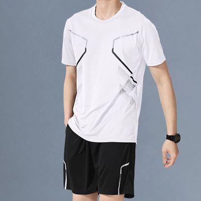 Men's Clothing Sports Suit Men's Quick Drying Clothes Ice Silk Vest Shorts Running Summer Training Fitness Ball Clothes_viptrois.com