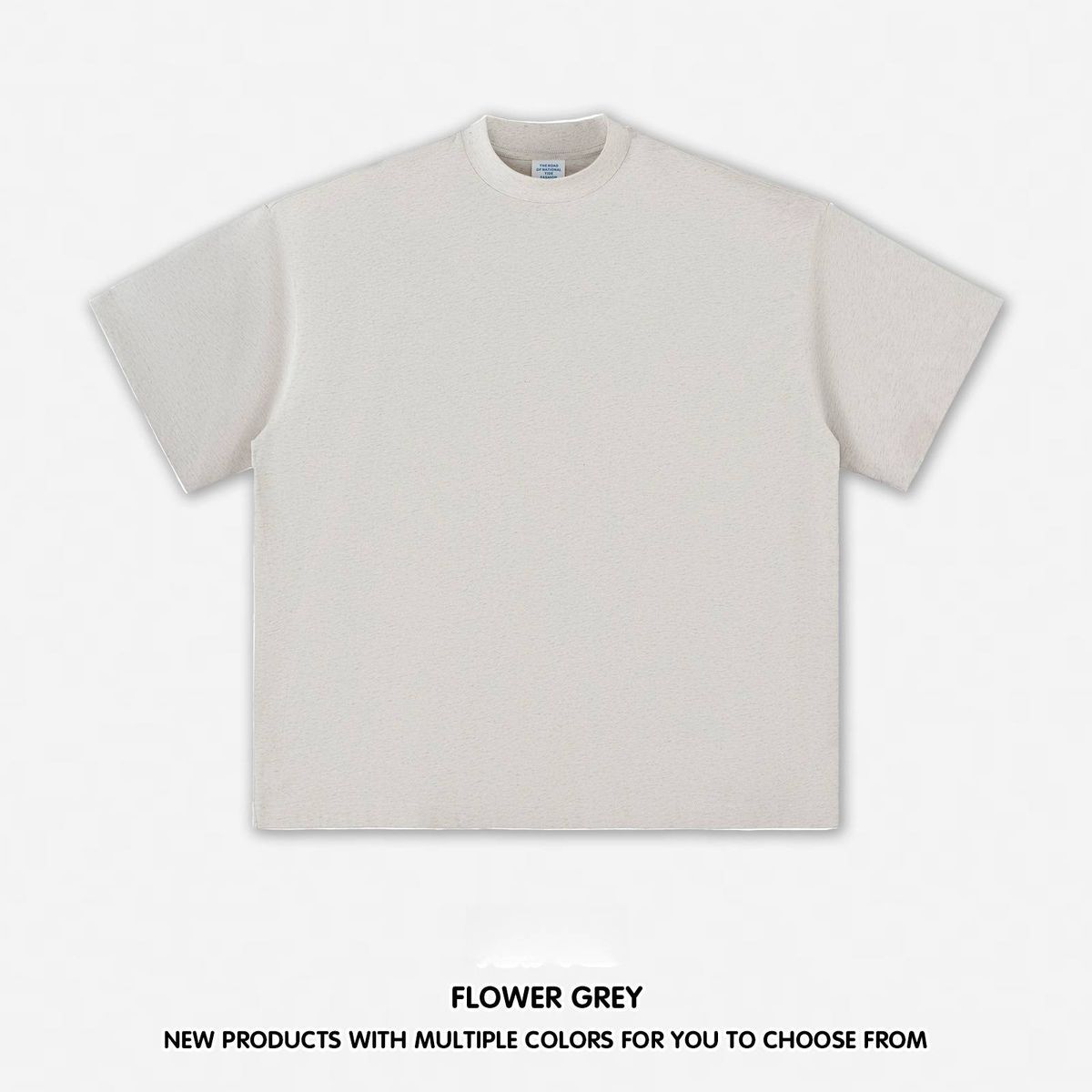 Men's Wear |2025 Trendy Brand Small High-neck 230G Pure Cotton Short-sleeved T-shirt For Men_viptrois.com