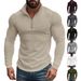 2025 American Retro Autumn And Winter Long-sleeved Men's Half-zipper Small Checkered Casual Stand-up Collar Long-sleeved Sweater_viptrois.com