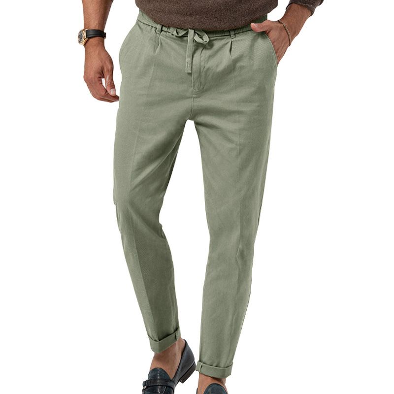 Men's Clothing Men's Business Casual Pants - Straight Fit Office Trousers With Stretch, Wrinkle-Resistant Polyester Blend - S To XXXL_viptrois.com