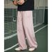 Men's Clothing Drape Loose Casual Pants Spring And Summer Retro Pleated Design Straight Pants Letter Print Long Pants_viptrois.com